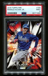 2018 Topps Fire Ronald Acuna Jr PSA 9 RC - Bild 1 von 2