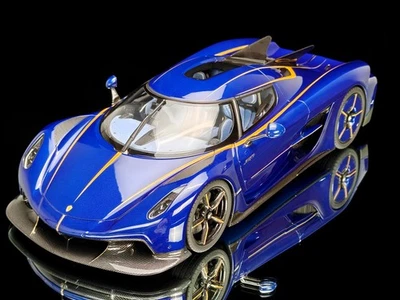 Pre-order FrontiArt Koenigsegg Jesko Absolut Blue Tinted Carb - Ltd 100 pcs 1/18 - Image 1 of 4