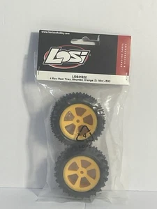 Losi 4 Row Rear Tires Mounted Orange 2 Mini JRX2 LOS41022 RC Tire - Picture 1 of 3