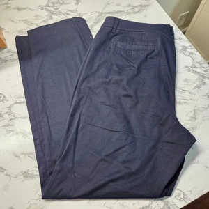 Pantalones chinos de oficina Gloria Vanderbilt Missy 18 azul marino oscuro pierna recta caqui - Imagen 1 de 11