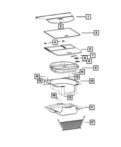 Retenedor de mango de agarre Mopar genuino 1ZZ98DX9AA - Imagen 1 de 3