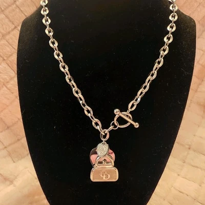 Christian Dior Handbag Charm On A Toggle Chain Necklace - Image 1 of 4