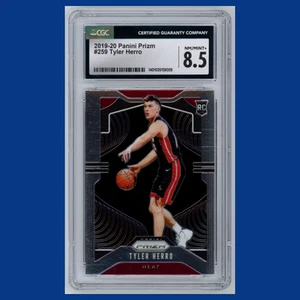 Tyler Herro Rookie #259 2019-20 Panini Prizm Miami Heat Basketball Card CGC 8.5 - Picture 1 of 3