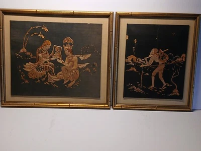 2 obras de arte artesanales de fibra de hierba SIKKI RARAS Foto 1 de 4