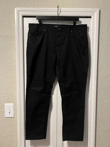 Michael Kors Parker Slim-Fit Men’s Stretch Twill Pants Black Size 36 X 30 - Picture 1 of 6