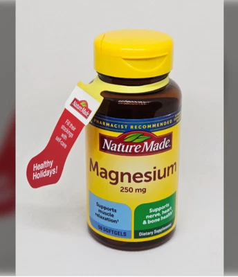 NUEVO SIN ABRIR Nature Made Magnesio 250 mg Cápsulas Blandas 50 Unidades FECHA DE CADUCIDAD MAYO 2026 Foto 1 de 4