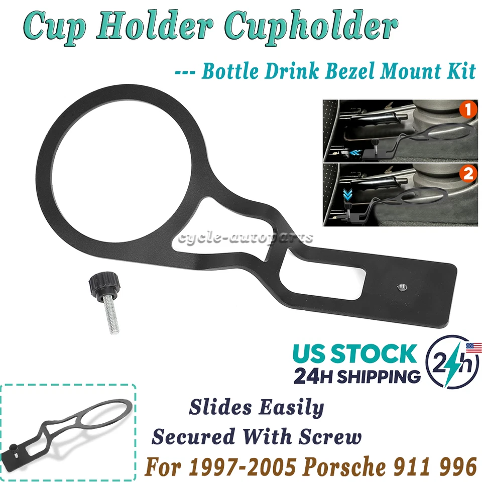 For Porsche 911 996 Cup Holder Cupholder Bottle Drink Bezel Mount Kit 1997-2005 Foto 1 de 4