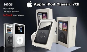 New Apple iPod Classic 7th Gen 160GB/256GB/1TB -Portable MP3 Player Perfect Gift - Picture 1 of 15