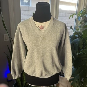 Vintage 90s nature Flower embroidered sweater | size S - Picture 1 of 6