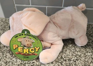 RARE Percy The Pig Pink Plush Sings "MY GIRL" Imagine Nation NEW TAG - Picture 1 of 9