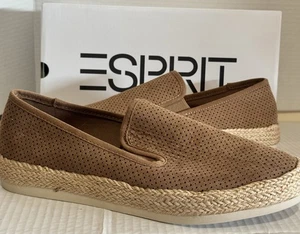 NEU Esprit Nadine Espadrille TAUPE Slipper perforiert flach Sneaker Schuhgröße 10 - Bild 1 von 4