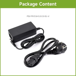 Waveshare US / EU Power Supply Adapter, 19V / 3.5A, OD 5.5mm, ID 2.5mm, DC Plug - Picture 1 of 14