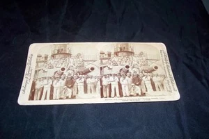 Acorazado Stereoview Iowa Gunners Guerra Hispanoamericana - Imagen 1 de 1