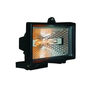 FLOODLIGHT 120w with FITTED BULB in BLACK- Mains Powered - Weatherproof BNIB - Picture 1 of 9