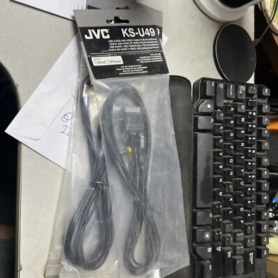JVC KS-U49 USB and 3.5mm Minjack to iPod Audio Video Interface Adapter OEM NEW - Image 1 of 4