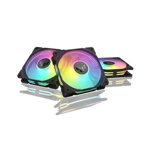ASUS TUF Gaming TR120 ARGB Reverse Fan Black Triple Pack Higher Cooling - Photo 1/10