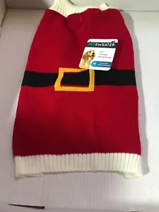 Pet Sweater - Medium Fits most Between 20-34lbs - Red Santa (T-BLK-34) - Imagen 1 de 5
