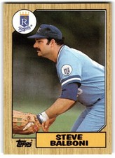 1987 Topps Baseball Cards Steve Balboni Kansas City Royals #240