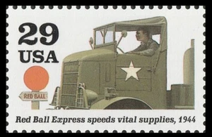 US 2838h 1944 Road to Victory Red Ball Express 29c single MNH 1994 - Picture 1 of 1