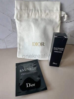 Dior Sauvage Serum & Face Cleanser samples Travel Size w/Pouch NIB - Image 1 of 4