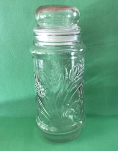 Vtg 1982 Planters Mr Peanut Glass Jar Lid  Wheat Pattern  Anchor Hocking - Picture 1 of 9