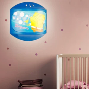 Kinderleuchte Wandlampe Wandleuchte blau SpongeBob Kinderzimmerlampe H 23,5 cm - Bild 1 von 5