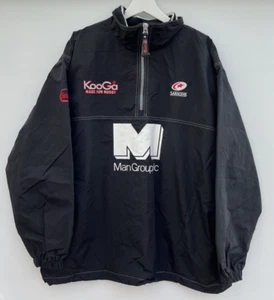 Saracens Rugby Training Jacket Kooga Black 1/4 Zip Top Mens Large L - Picture 1 of 10