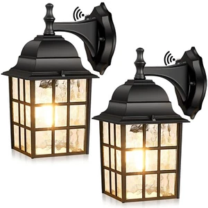 Brightever 2-Pack Dusk to Dawn Outdoor Wall Lantern, Exterior Light Fixtures ... - Picture 1 of 8