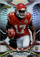 2015 Finest Black Refractors Kansas City Chiefs Football Card #122 Chris Conley