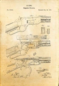 8707.Decorative Poster.Patent invention.Firearm pistol.Home interior design art - Picture 1 of 1