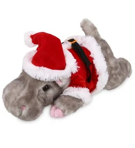 Santa Hippo Stuffed Animal Plush Toy - Super Soft Wild Animal Dress Up Hippopota - Picture 1 of 7