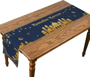 Ramadan Table Runner Eid Mubarak Mosque Ramadan Decorations - Picture 1 of 6