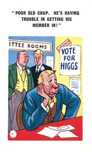 Postal de cómic Man Campaigning Can't Get His Member In Constance Saucy - Imagen 1 de 2
