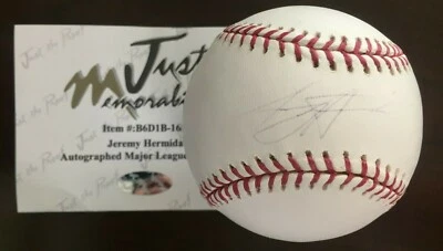 Jeremy Hermida OML Béisbol Autografiado - Solo Memorabilia Certificado de Autenticidad--CM-433 Foto 1 de 3