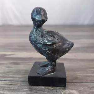 Grünspan Gosling Skulptur Harz Solostück 4,5 Zoll groß - Bild 1 von 7