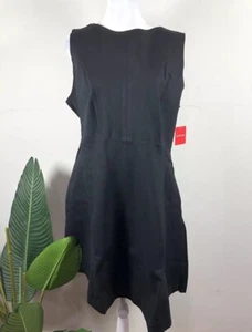 SPANX The Perfect Fit & Flare Ponte Stretch Black Dress Pockets Size 2X - Picture 1 of 8