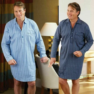 Men's Champion Harrow Brushed Cotton Nightshirt Up to 5XL - Picture 1 of 4