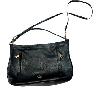 COACH Scout Satchel Black Crossbody Bag Pebbled Leather Purse H1780-24770 Clean - Picture 1 of 12