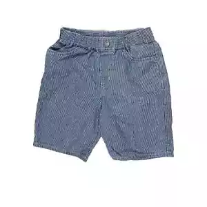 Uniqlo Kids Size 5 US 120 EUR Blue White Pinstripe Elastic Waist Pull On Shorts - Picture 1 of 6