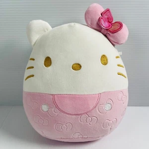Hello Kitty x Squishmallow Limited Edition 50th anniversary Pink Embossed Sanrio - Picture 1 of 6