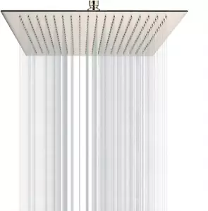 16-Inch Extra Large Rain Shower Head, Brushed Nickel, 304 Stainless Steel, Ceili - Picture 1 of 7