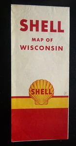 1956 Wisconsin road map Shell oil gas - Picture 1 of 4