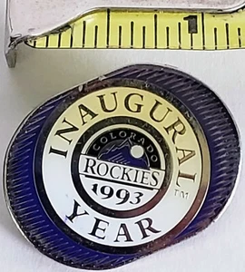 COLORADO ROCKIES INAUGURAL Year 1993 Imprinted Pro Lapel Pin Tac NWT Vintage MLB - Picture 1 of 3