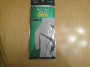 Callaway Golf Weather Span Junior Guanto Destro Medium, Bianco NUOVO - Foto 1 di 4