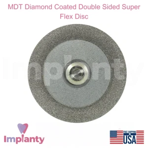 Disco dental MDT recubierto de diamante doble cara súper flexible con mandril remachado - Imagen 1 de 10