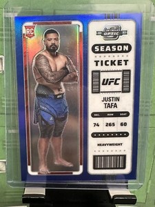 2023 Chronicles UFC Contenders Optic Rookie Blue Ticket Justin Tafa /99 #369 RC