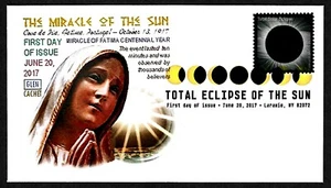 USA SCOTT #5211, GLEN DCP FDC COVER TOTAL ECLIPSE OF THE SUN & MIRACLE OF FATIMA - Picture 1 of 1