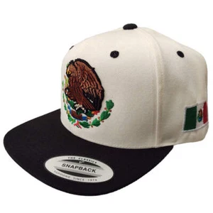 Mexico Snapback hats Embroidered Shield and flag - Picture 1 of 5