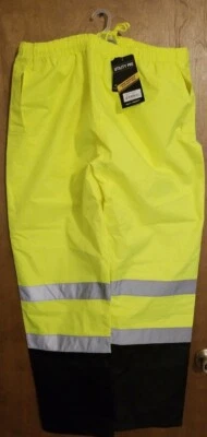 Utility Pro Men's Class E High-Vis Rain Pants w/Fabric Protector 2XL - Image 1 of 4