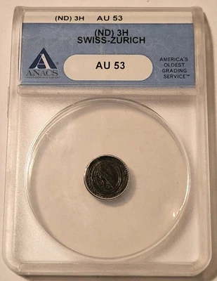 Switzerland Zurich 1827-41 3 Haller AU53 ANACS - Image 1 of 4